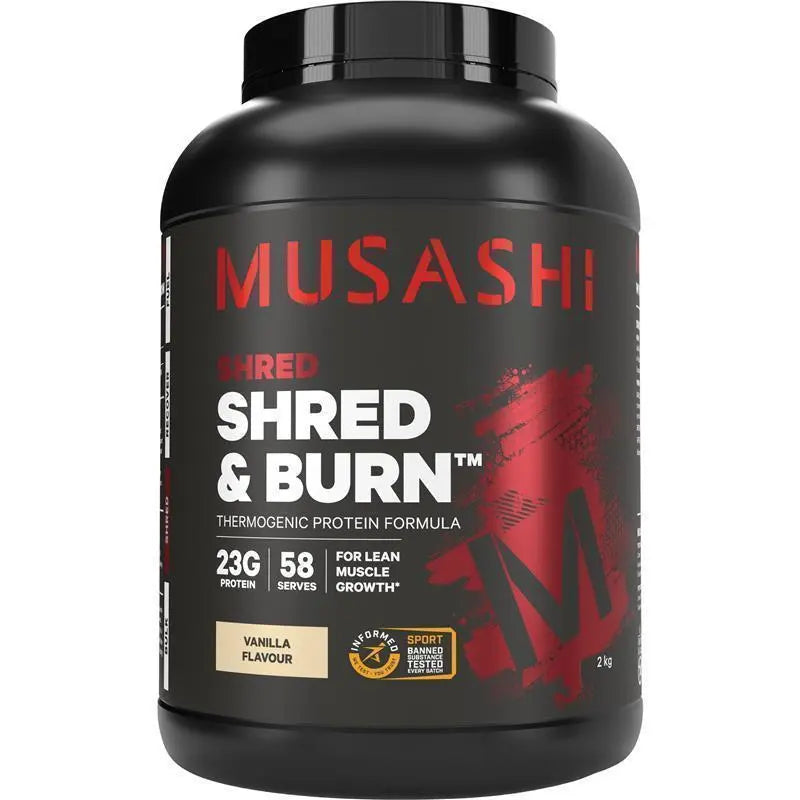 Musashi Shred & Burn Protein Powder