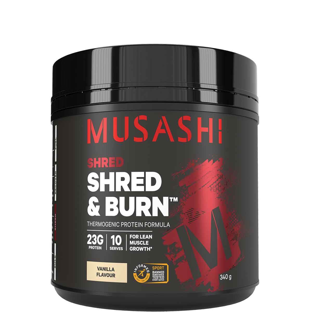 Musashi Shred & Burn Protein Powder
