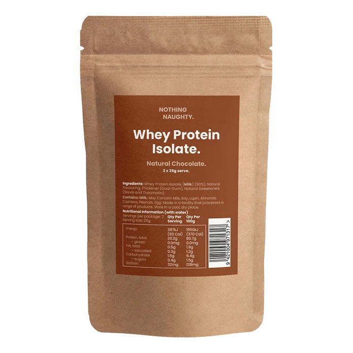 Nothing Naughty Whey Protein Isolate Sample Sachet - 2 x 25g Servings