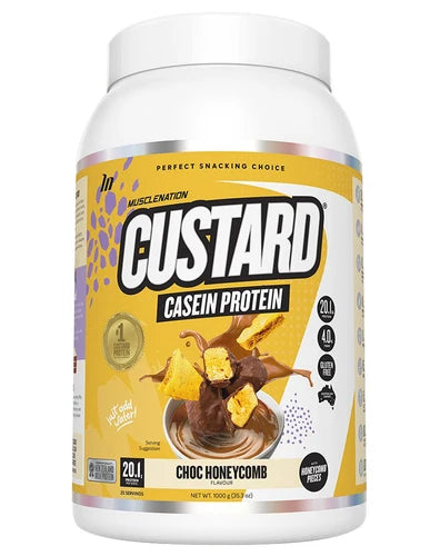 Muscle Nation Custard Casein Protein 1kg